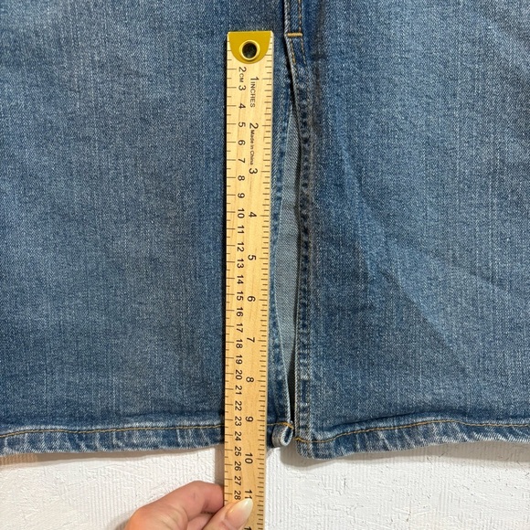VTG Y2K Old Navy Blue Denim Jean Pencil Skirt With 9” Slit Sz 2 90s - Picture 7 of 9